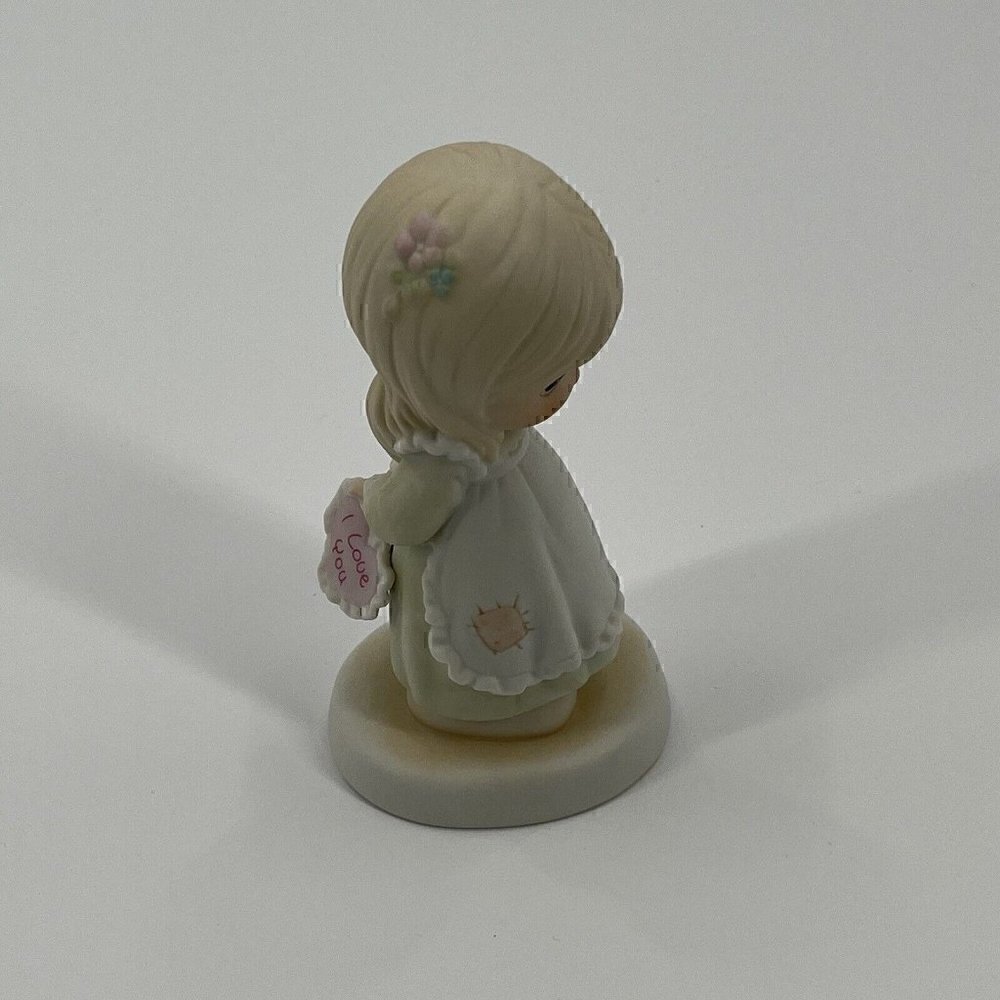 Precious Moments Figure God Is Love Dear Valentine Girl Holding #523518 Vintage